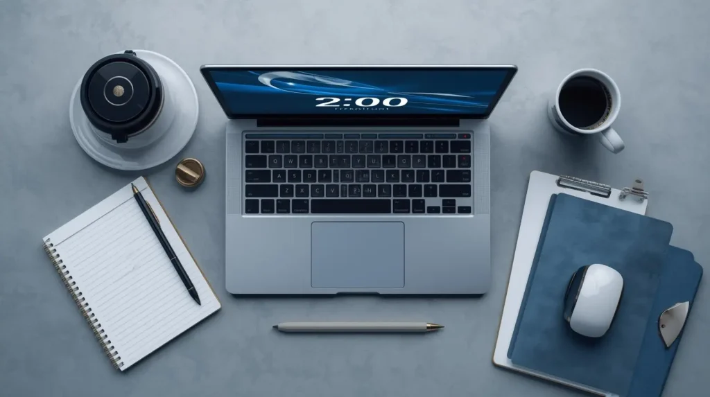 2 Minute Timer – The Sweet Spot for Quick Wins & Daily Habits 7 2 minute timer for productivity and workflow management on modern workspace desk