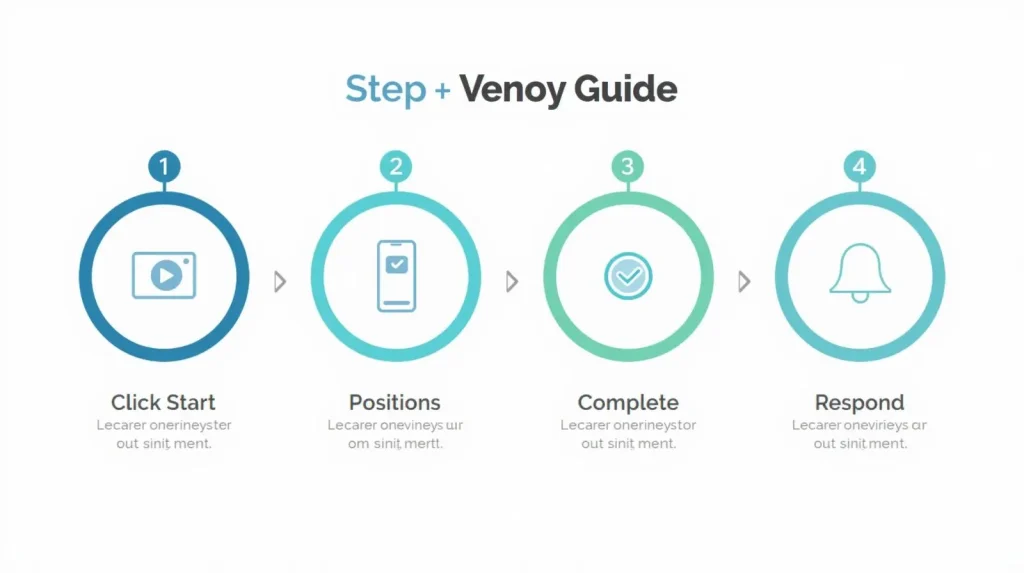 Quick start guide showing 4 steps to use 3 minute timer effectively