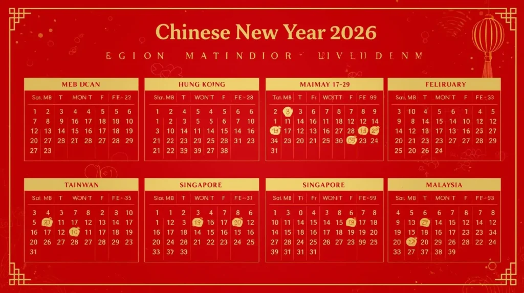 When Is Chinese New Year 2026? | Date, Day & Countdown 5 Chinese New Year 2026 official holiday dates calendar for China, Hong Kong, Taiwan, Singapore and Southeast Asia