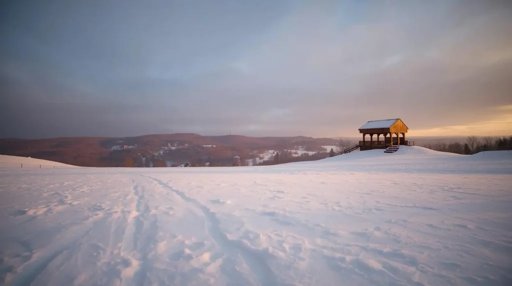 Gobbler's Knob in Punxsutawney Pennsylvania where Groundhog Day ceremony takes place