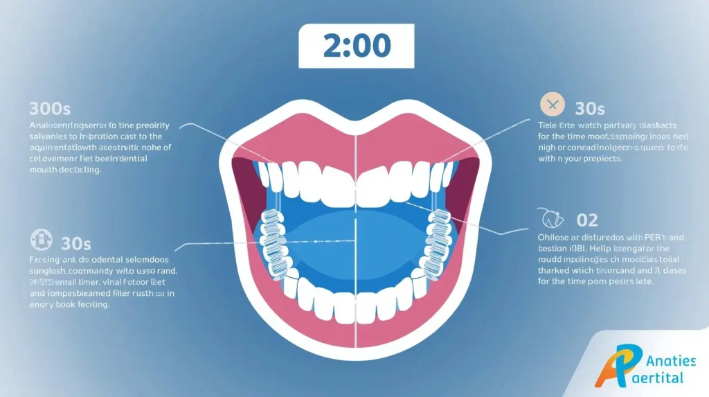 2 Minute Timer – The Sweet Spot for Quick Wins & Daily Habits 3 ADA recommended 2 minute teeth brushing timer showing 30 seconds per mouth quadrant